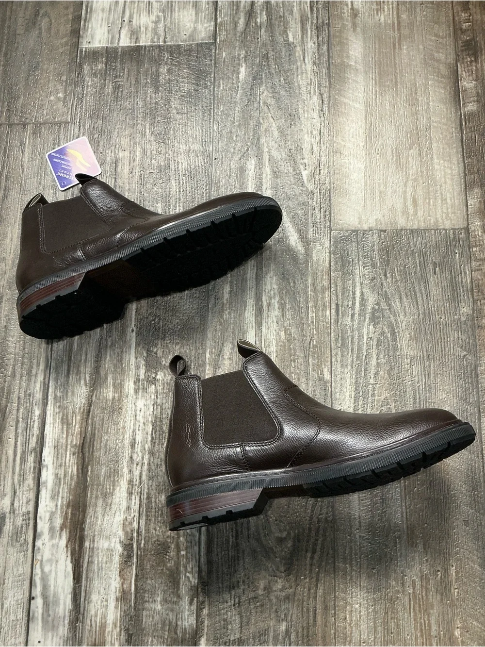 Clarks Men's Dark Brown Leather Chukka Chelsea Boots